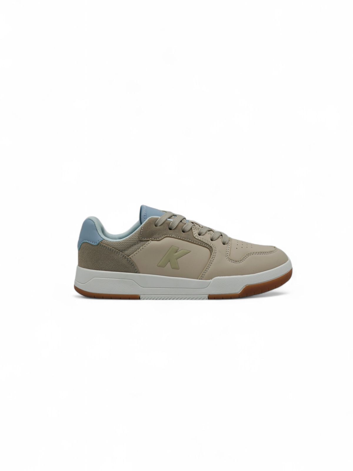 14242 – Tenis beige con celeste para dama Kelme