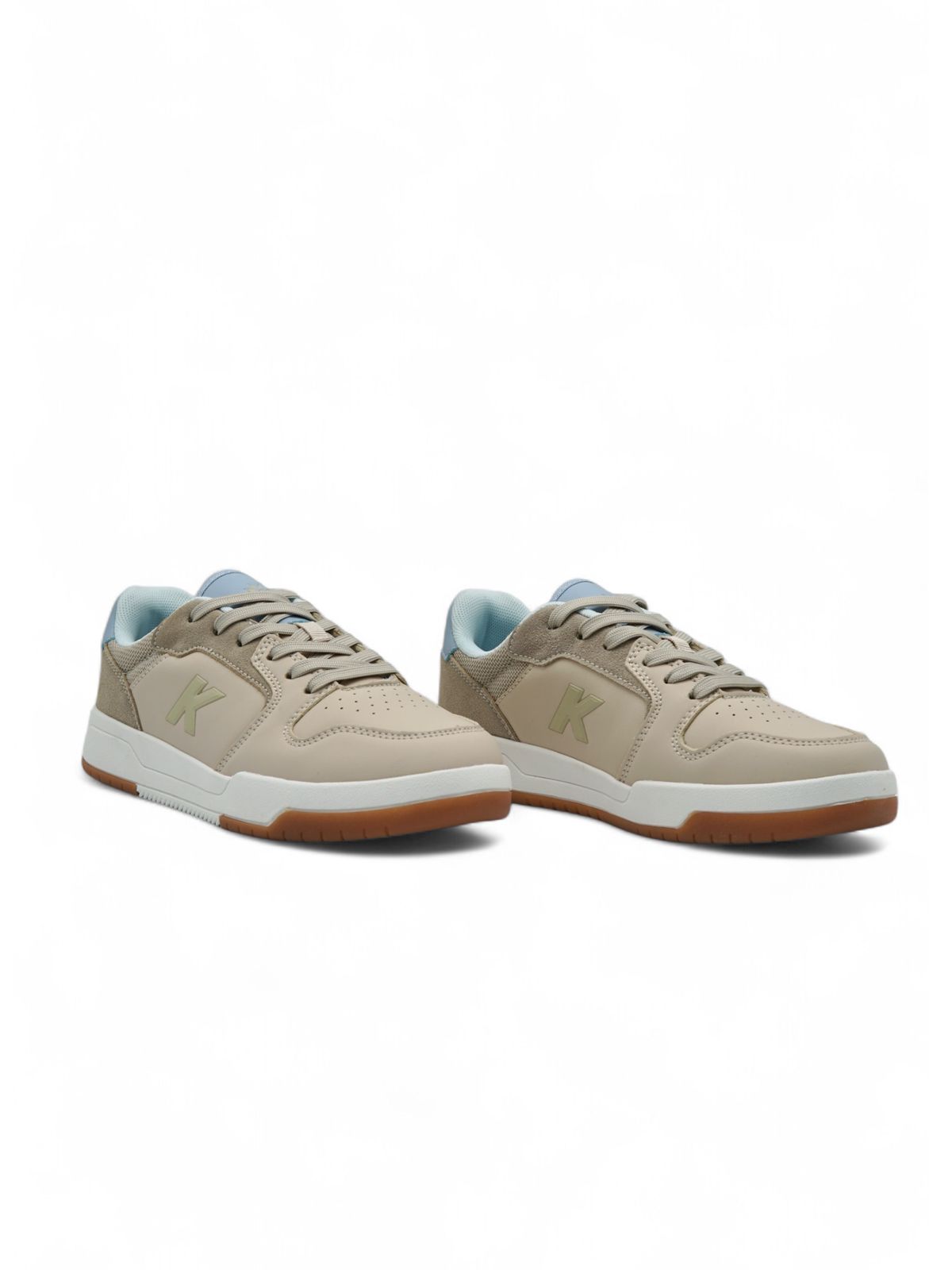 14242 – Tenis beige con celeste para dama Kelme