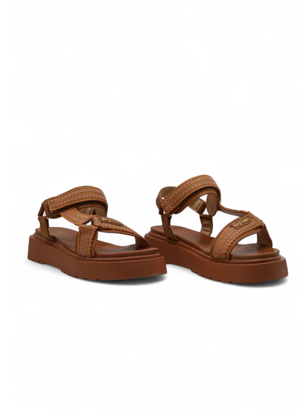 14276 – Sandalias Camel con Plataforma y Cierres Ajustables