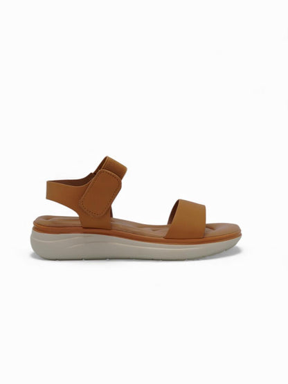 14360 – Sandalias Blancas con Plataforma Ergonómica y Cierre de Velcro
