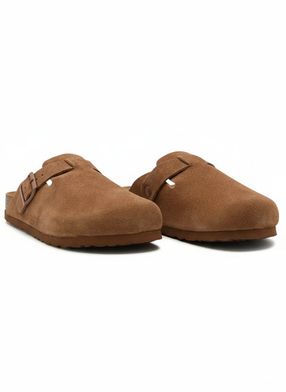 14373 – Sandalias tipo zueco color café tostado Unisex | Boston Zoé Shoes