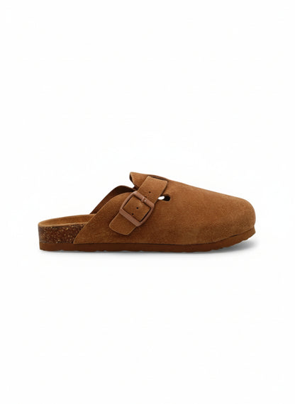 14373 – Sandalias tipo zueco color café tostado Unisex | Boston Zoé Shoes