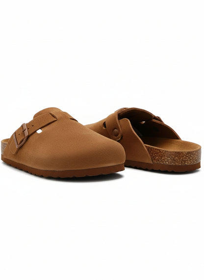14373 – Sandalias tipo zueco color café tostado Unisex | Boston Zoé Shoes