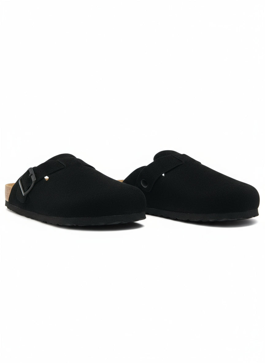 14372 – Sandalias tipo zueco color negro Unisex | Boston Zoé Shoes