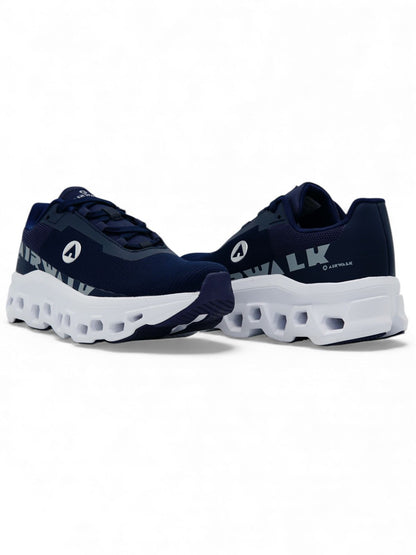 14297 – Tenis deportivos azul marino con suela blanca para hombre