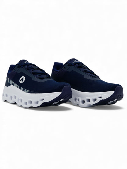 14297 – Tenis deportivos azul marino con suela blanca para hombre