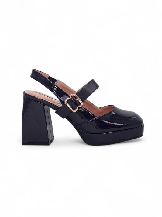 13762 - Zapato de Tacón Charolado Tipo Mary Jane
