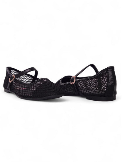 13766 - Bailarinas de Malla Negra con Hebilla