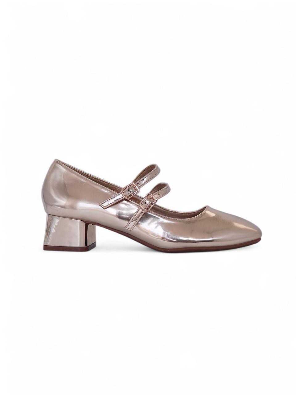 13465 - Zapatos de Tacón Bajo para Mujer Dorados