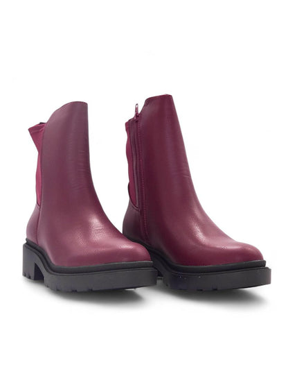 11864 - Botín Chelsea para Mujer en Color Vino
