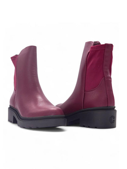 11864 - Botín Chelsea para Mujer en Color Vino