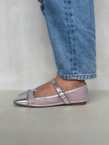 Bailarinas Plateadas 13770 Hebilla Mary Jane Casual de mujer Zoé Brand Costa Rica
