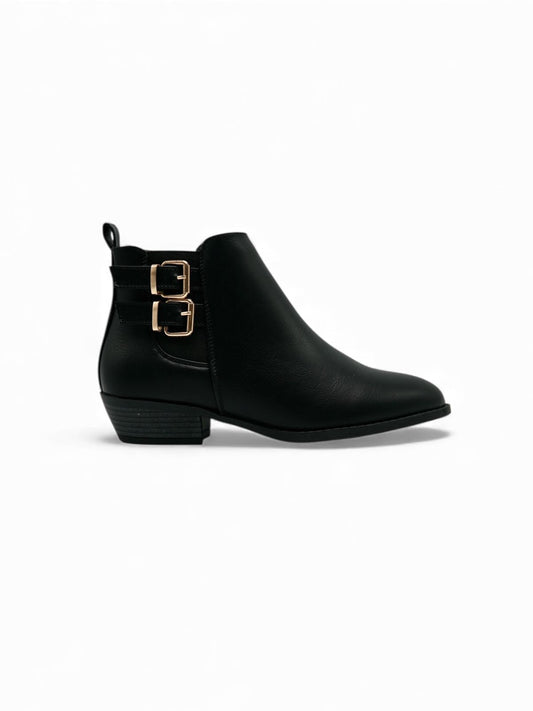 Botines Negros 14304 Zipper con Hebillas Casual de mujer Zoé Brand Costa Rica