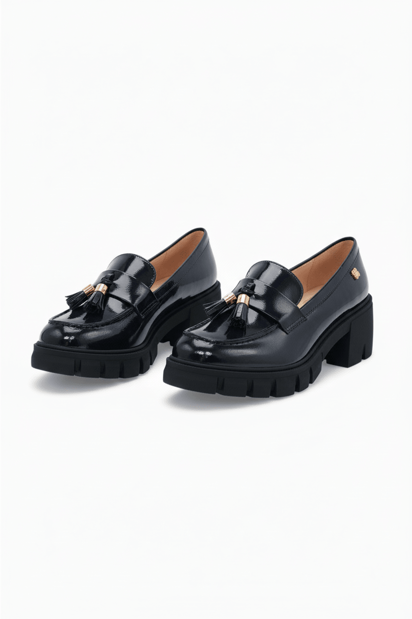 Mocasines Azul 14547 Chunky Borlas Ejecutivo de mujer Zoé Brand Costa Rica