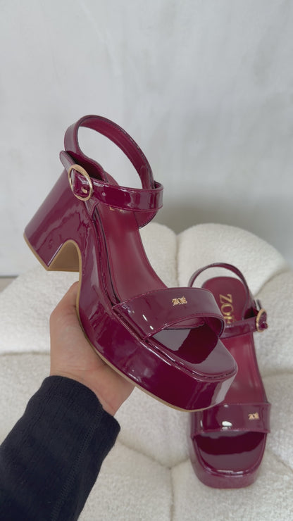 Sandalias 14909 z013 burgundy