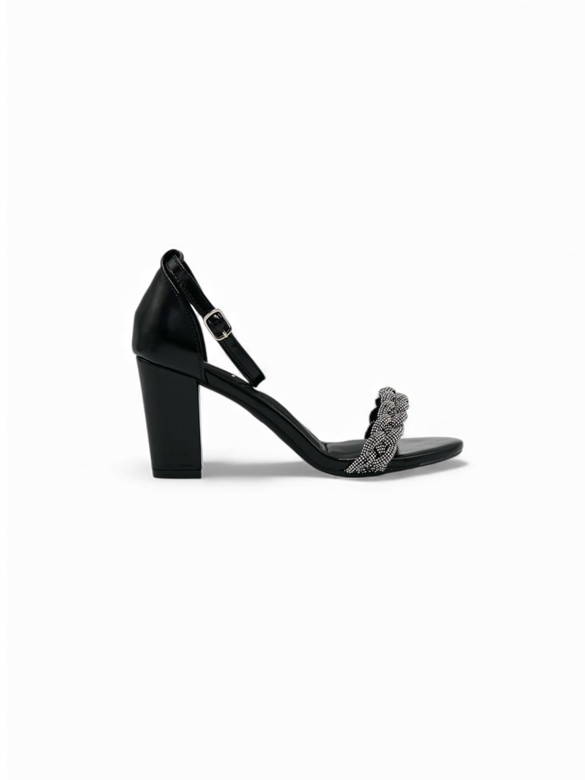 Sandalias Negras Brillos 14326 Correa con Hebilla Casual de mujer Zoé Brand Costa Rica