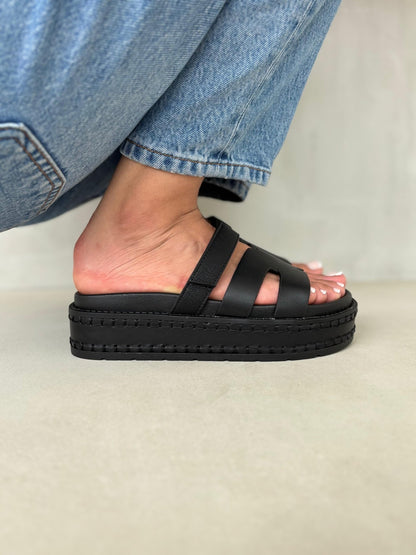 Sandalias Negro Plataforma 14344 Correa con Hebilla Velcro Casual de mujer Zoé Brand Costa Rica