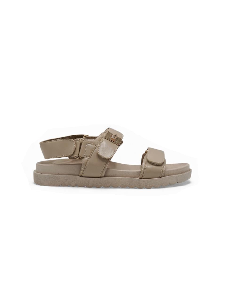Sandalias Beige 14416 Triple Correa con Hebillas Velcro Casual Zoé Brand Costa Rica