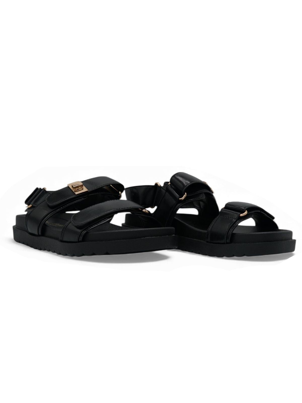 Sandalias Negro 14417 Triple Correa con Hebillas Velcro Casual Zoé Brand Costa Rica