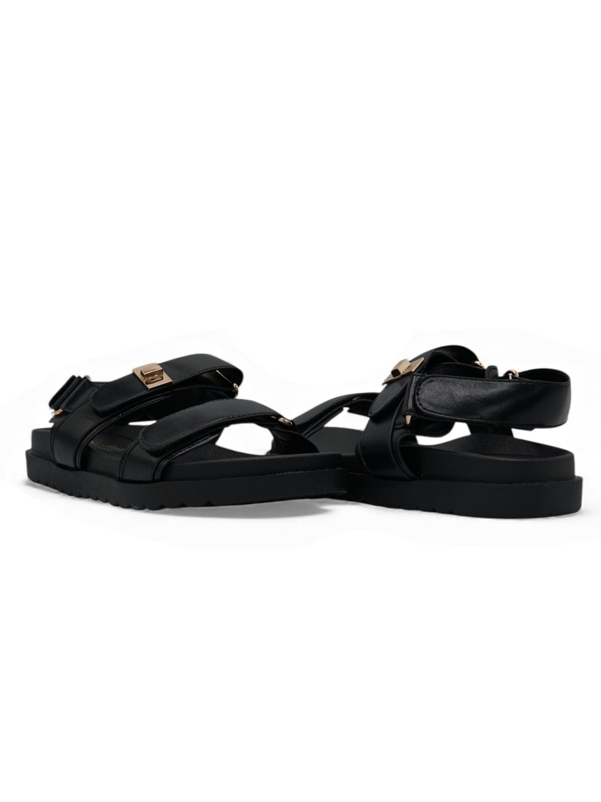 Sandalias Negro 14417 Triple Correa con Hebillas Velcro Casual Zoé Brand Costa Rica