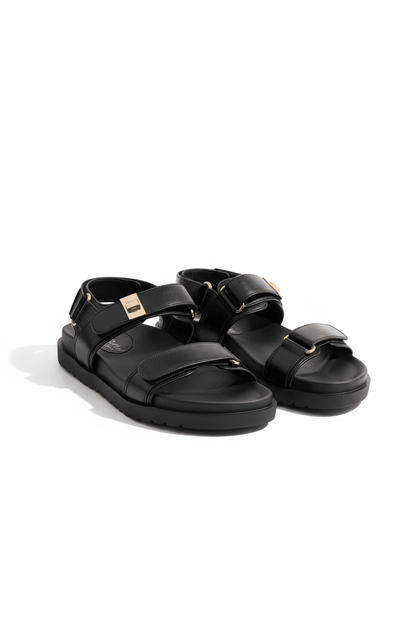 Sandalias Negro 14417 Triple Correa con Hebillas Velcro Casual Zoé Brand Costa Rica