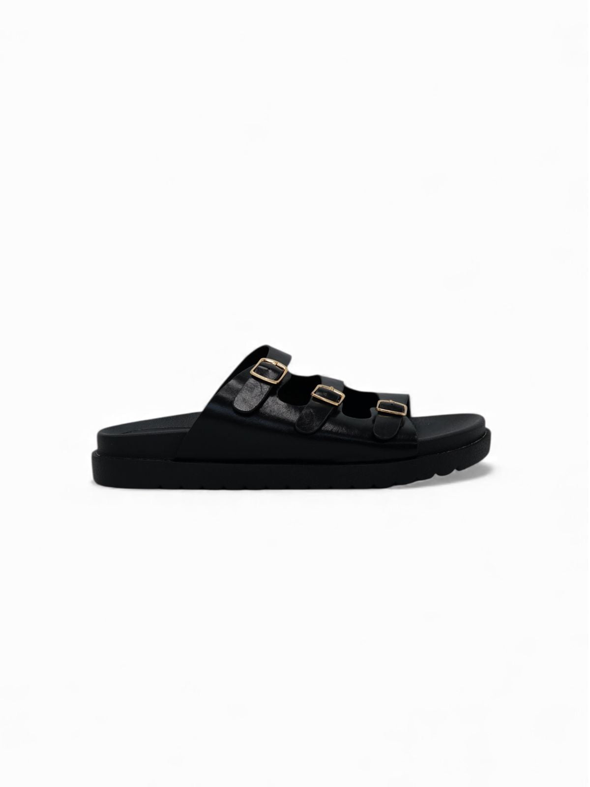 Sandalias Negro 14420 Triple Correa con Hebillas Slip On Casual Zoé Brand Costa Rica