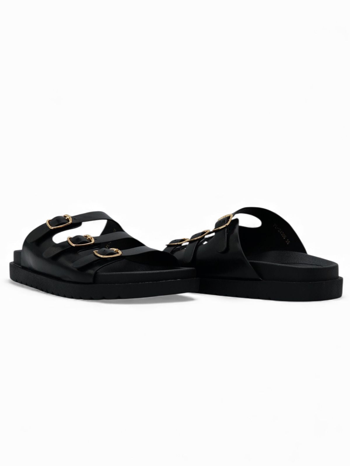 Sandalias Negro 14420 Triple Correa con Hebillas Slip On Casual Zoé Brand Costa Rica