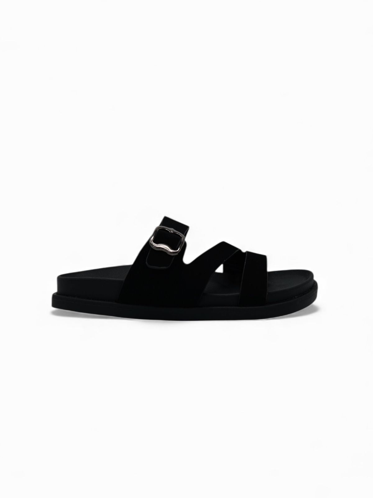 Sandalias Negro 14472 Triple Correa Hebilla Slip On Casual Zoé Brand Costa Rica