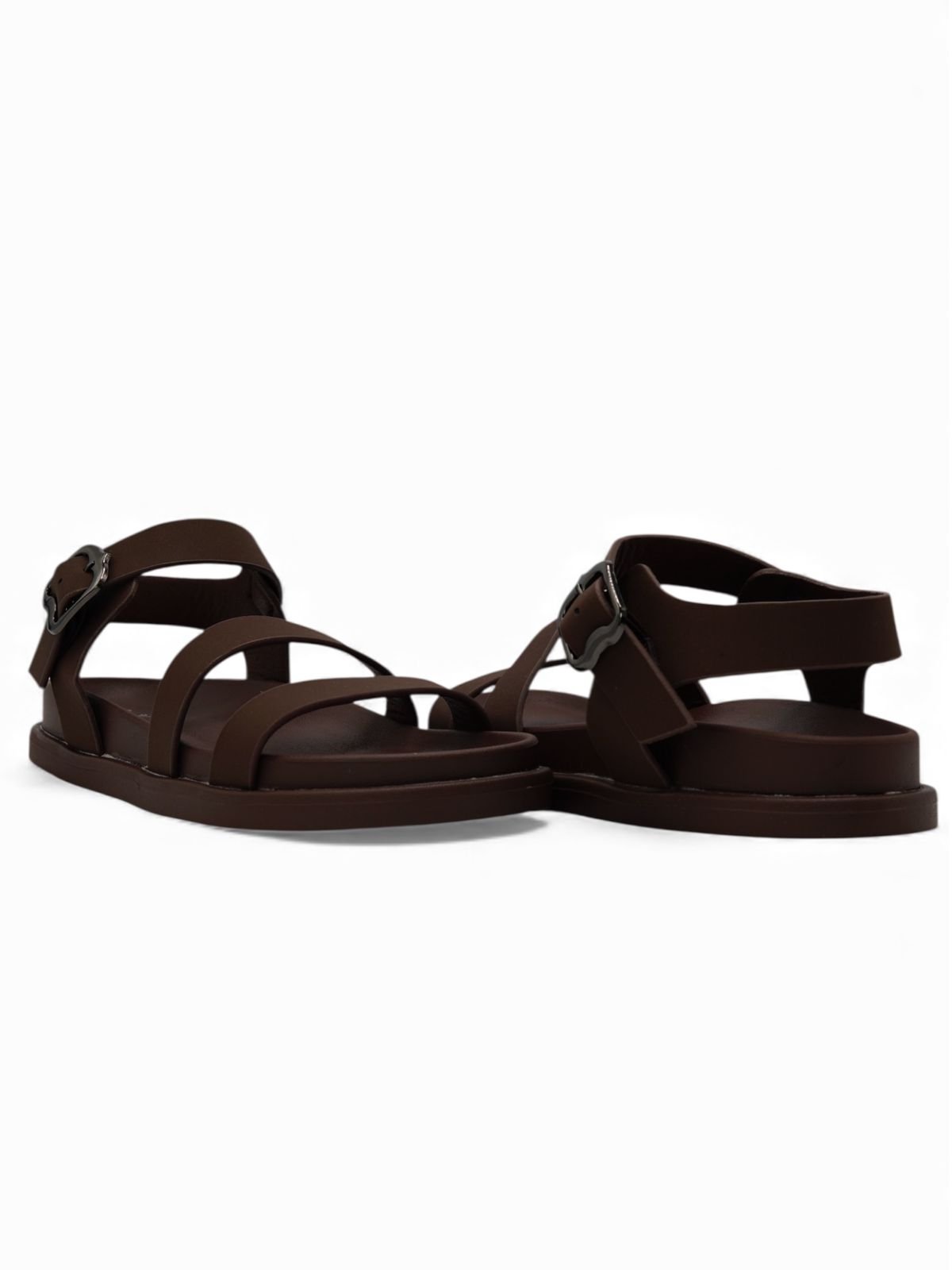 Sandalias Café 14477 Triple Correa Hebilla Slingback Casual Zoé Brand Costa Rica