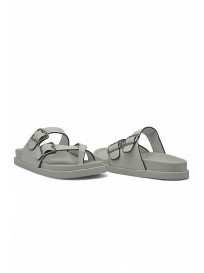 Sandalias Blanco 14495 Doble Correa Ajustable Doble Hebilla Slip On Casual Zoé Brand Costa Rica
