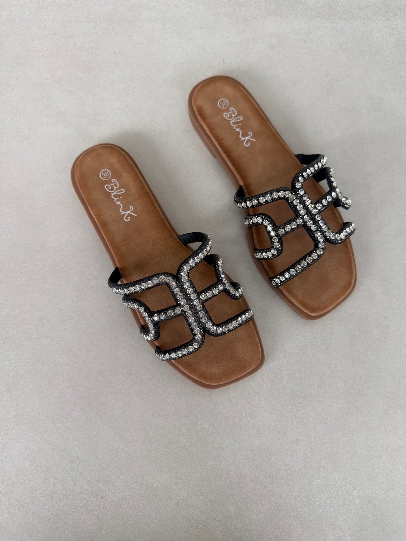 Sandalias Negro Brillos 14496 Slip On Casual de mujer Zoé Brand Costa Rica