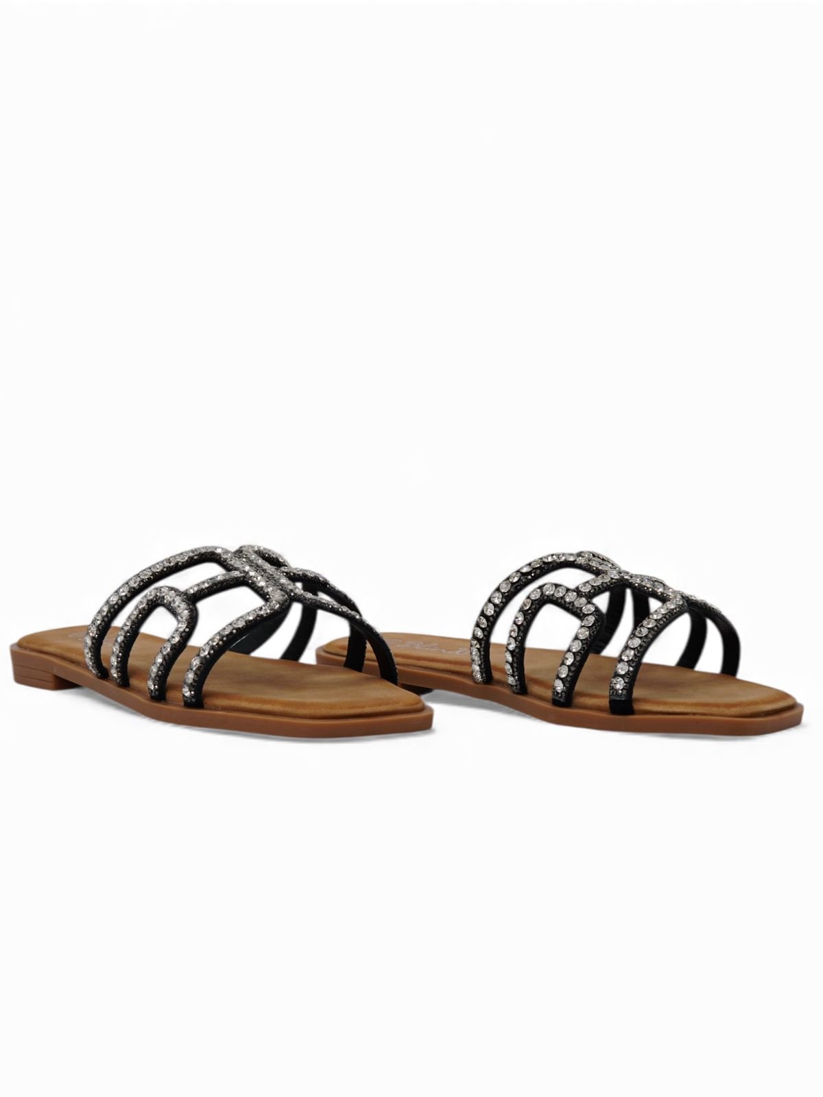 Sandalias Negro Brillos 14496 Slip On Casual de mujer Zoé Brand Costa Rica