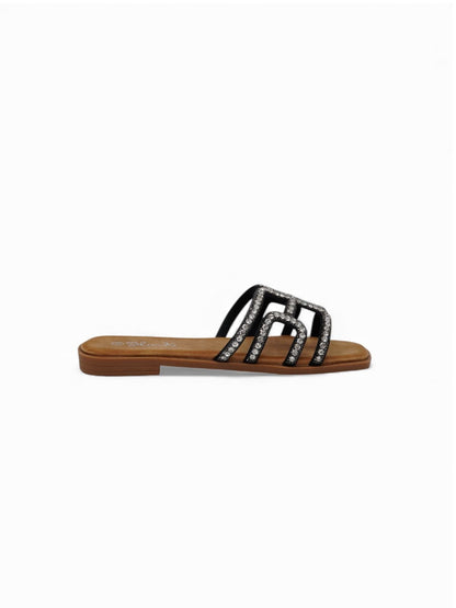 Sandalias Negro Brillos 14496 Slip On Casual de mujer Zoé Brand Costa Rica