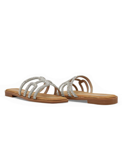 Sandalias Plata Brillos 14498 Slip On Casual de mujer Zoé Brand Costa Rica