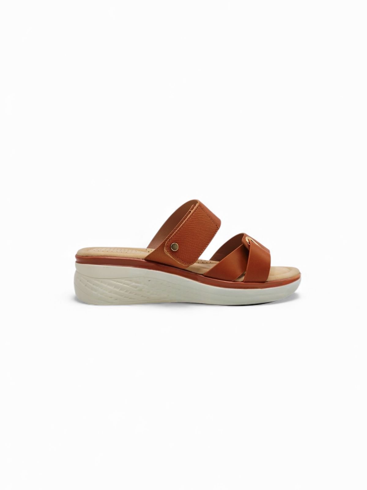 Sandalias Camel Cuña 14671 Doble Correa Slip On Casual de mujer Zoé Brand Costa Rica