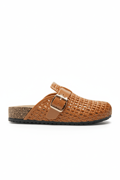 Zuecos Tan Charol 14797 Hebilla Casual de mujer Zoé Brand Costa Rica