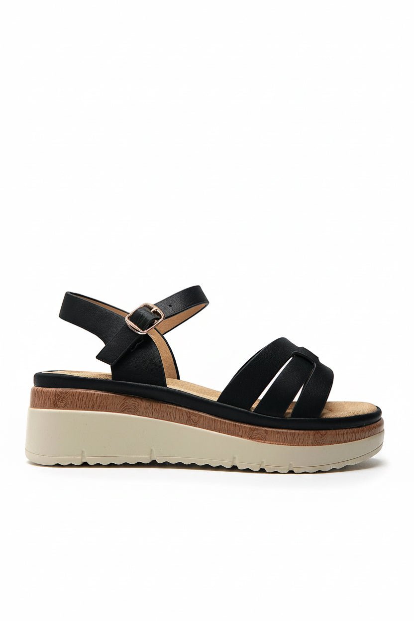 Sandalias Negro Plataforma 14827 Hebilla Casual de mujer Zoé Brand Costa Rica