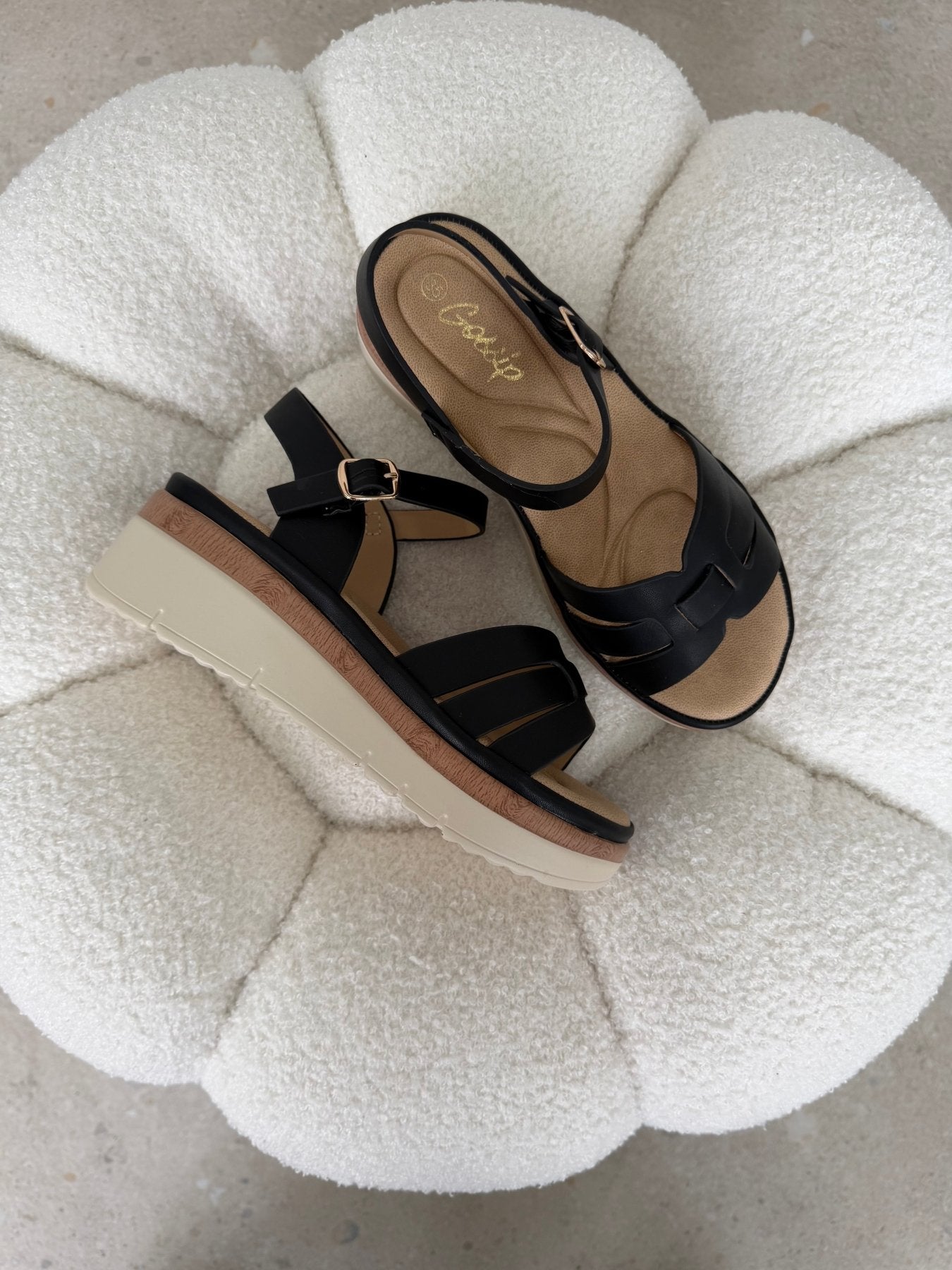 Sandalias Negro Plataforma 14827 Hebilla Casual de mujer Zoé Brand Costa Rica