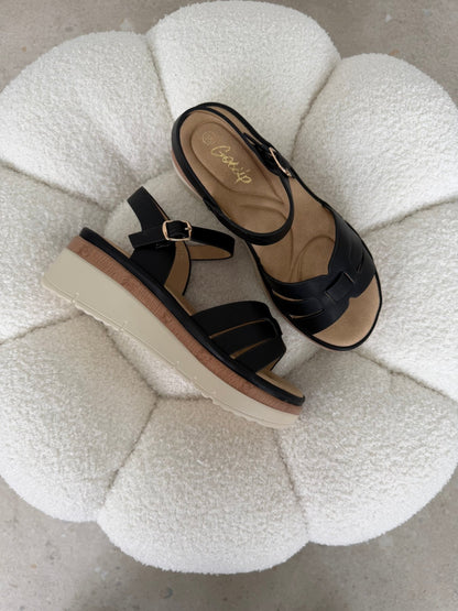 Sandalias Negro Plataforma 14827 Hebilla Casual de mujer Zoé Brand Costa Rica