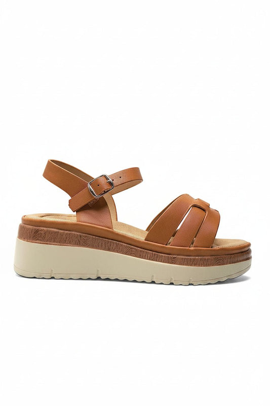 Sandalias Tan Plataforma 14828 Hebilla Casual de mujer Zoé Brand Costa Rica