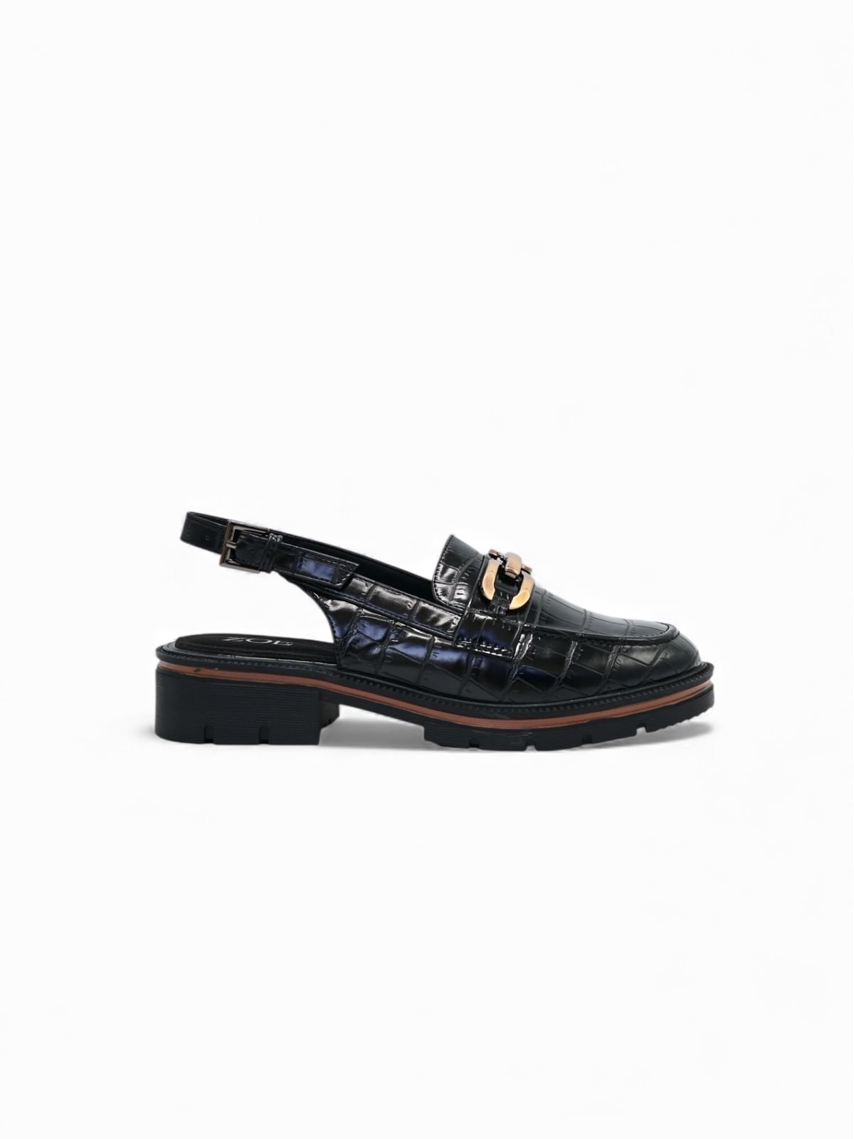 Mocasines Negro Charol 14548 Animal Print Slingback Casual de mujer Zoé Brand Costa Rica