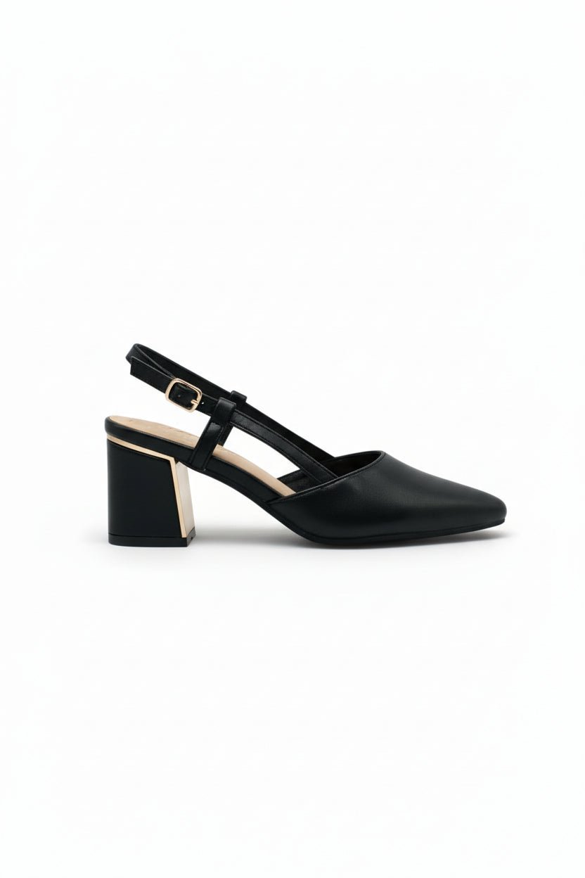 Tacones Negro 14342 Correa con Hebilla Slingback Casual de mujer Zoé Brand Costa Rica