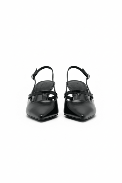 Tacones Negro 14426 Correa con Hebilla Slingback Ejecutivo Zoé Brand Costa Rica