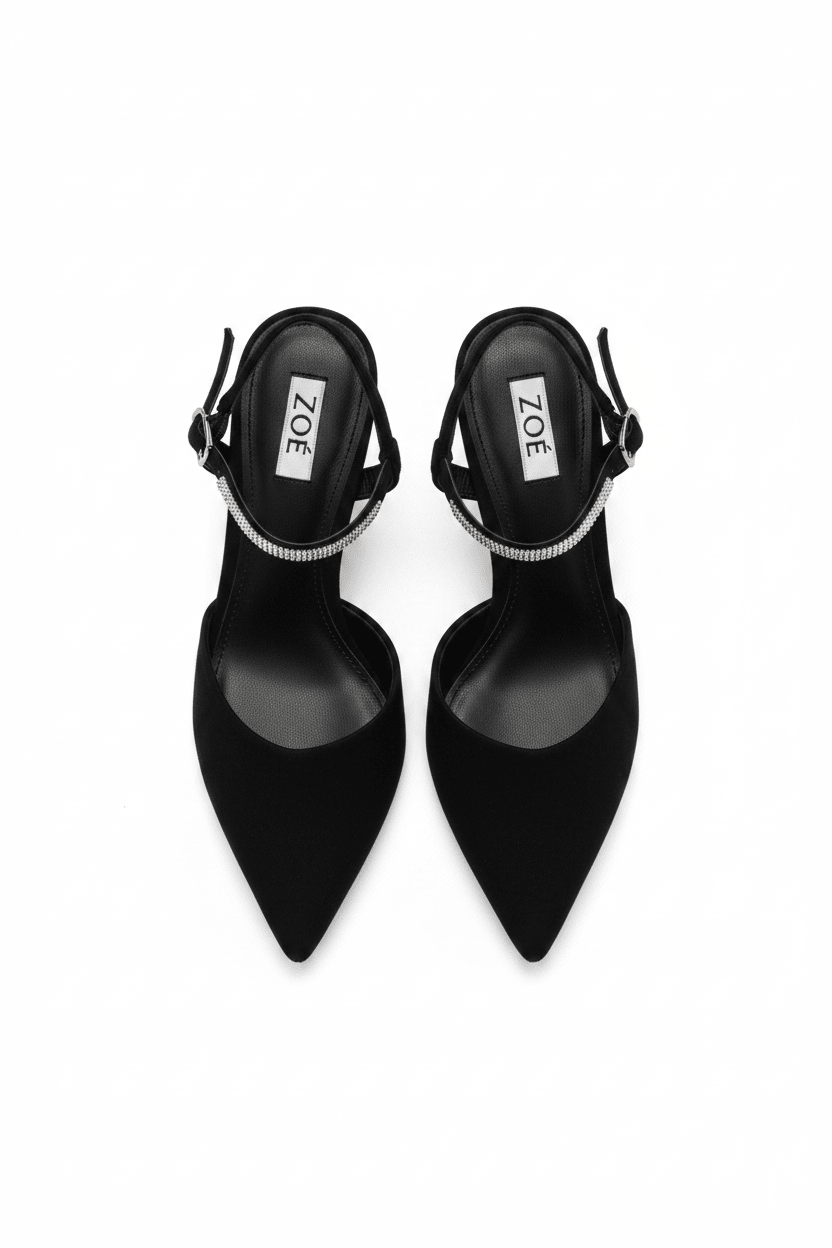Tacones Negro Brillos 14569 Stilettos Hebilla Ejecutivo de mujer Zoé Brand Costa Rica
