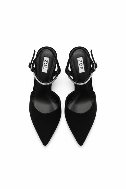 Tacones Negro Brillos 14569 Stilettos Hebilla Ejecutivo de mujer Zoé Brand Costa Rica