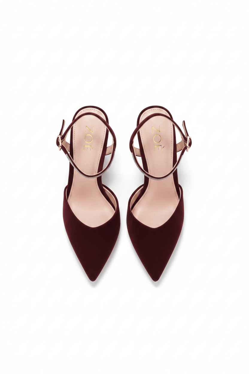 Tacones Burdeos Brillos 14571 Stilettos Hebilla Ejecutivo de mujer Zoé Brand Costa Rica