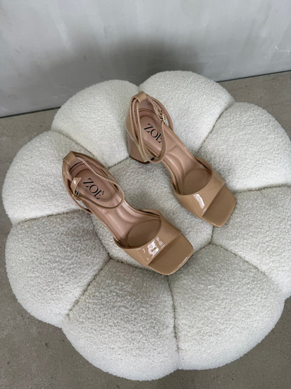 Tacones Nude Charol 14991 con Hebilla de mujer Zoé Brand Costa Rica