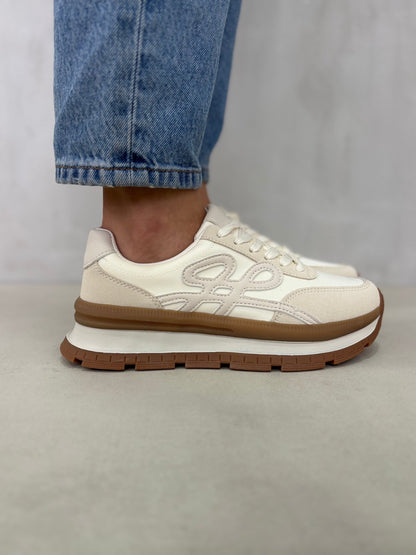 Tenis Blanco Plataforma 14434 De Cordones Casual Zoé Brand Costa Rica