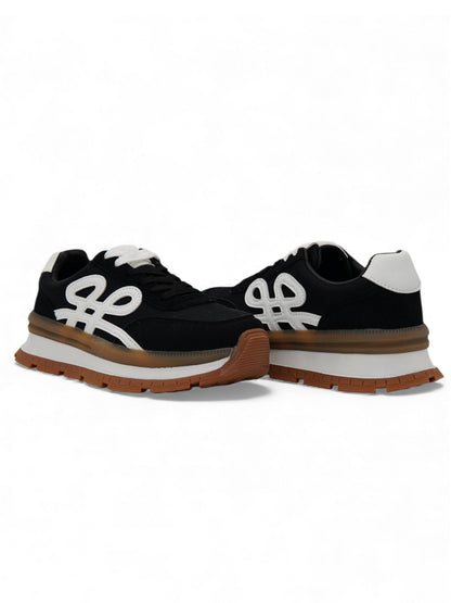 Tenis Negro Plataforma 14435 De Cordones Casual Zoé Brand Costa Rica