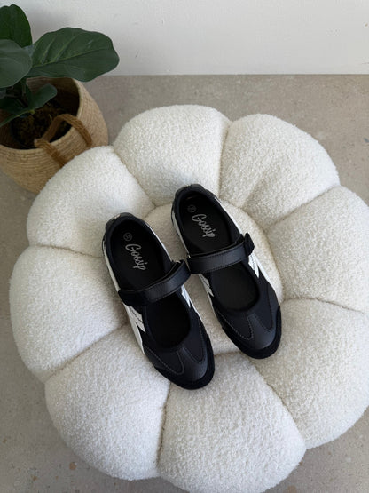 Tenis Negro Blanco Gamuza 14817 Velcro Mary Jane Casual de mujer Zoé Brand Costa Rica